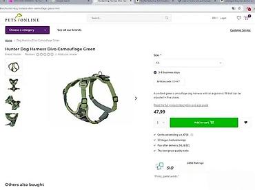 Oprema za kućne ljubimce: Hunter neoprensko oprsnik za pse – vojno zelena boja - Ergonomskog Y — 6