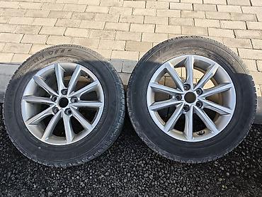 60: Комплект из 2 колес в сборе: оригинальные литые диски Hyundai + зимние — 1