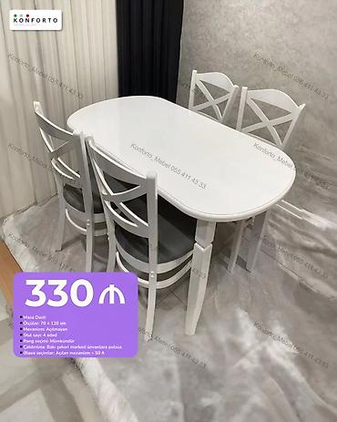 oturacağı: Oval masa, Mətbəx üçün, 4 nəfər, Açılmayan — 1