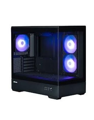 ucuz pc kasa: Zalman P30 Black V2 PC Case - Rəng: Qara, şüşə panel ilə şık — 1