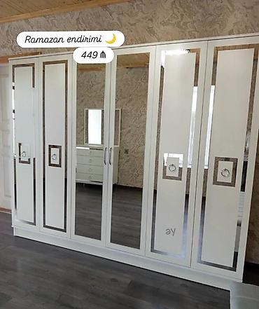 Dolablar: *6 Qapılı Dolab* – Sifarişlə Hazırlanır Ölçü: 240 × 47 × 200 Rəng — 4