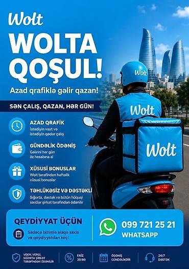 Əməkdaş axtarışı (vakansiyalar): Sürücü-kuryer tələb olunur, Gündəlik ödəniş — 1