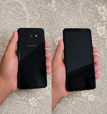 Mobil telefonlar: Samsung Galaxy A8 Plus, 32 GB, rəng - Qara, Barmaq izi — 1