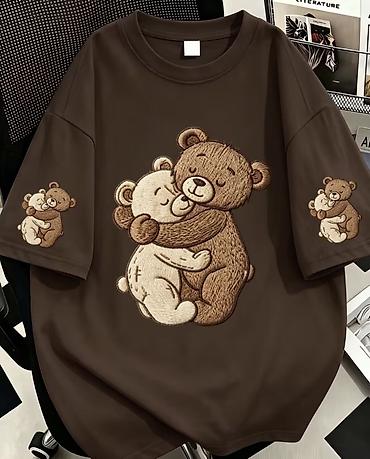 Qadın geyimləri: Unisex rahat gündəlik geyimlər – tematik printli dəstlər və t‑şörtlər — 2