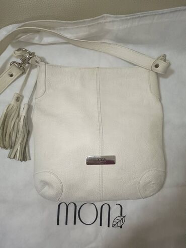 mona torba plava: Shoulder bag, Mona, Material: Leather