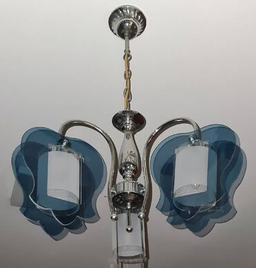 светильники бу: Светильник подвесной, потолочный, три рожка, диаметр 46 см