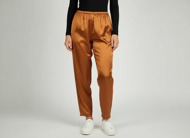 widzew ubrania: Spodnie materiałowe damskie, rozmiar L