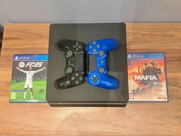 PS4 (Sony Playstation 4): PS4 slim 1tb yaddas az işlənib heç bir problemi yoxdu ustada olmayıb