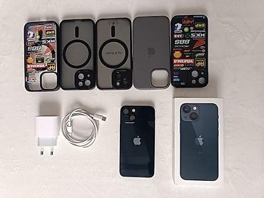 Apple iPhone: IPhone 13 mini, Б/у, 256 ГБ, Midnight, Зарядное устройство, Защитное стекло, Чехол, 78 % — 1