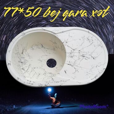 Mətbəx çanaqları: Yeni Dairəvi Mətbəx çanağı, Şkafsız, Akril — 11