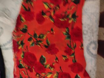 крават для девочек: Яркая ткань с принтом «красные розы» - Основа: насыщенный