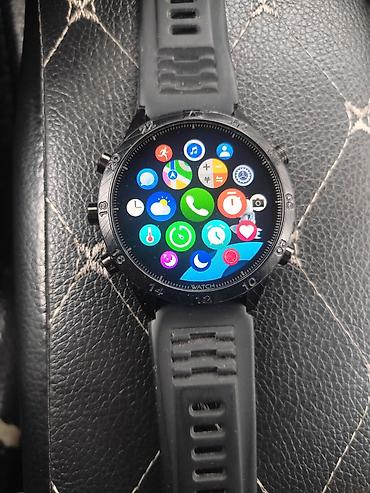 Другие смарт-часы: Карбоновые Смарт-часы с круглым сенсорным дисплеем и силиконовым — 6