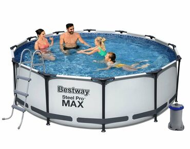 лесницы для бассейна: Бассейн Bestway Steel Pro MAX 56418, 366х100 см, Характеристики
