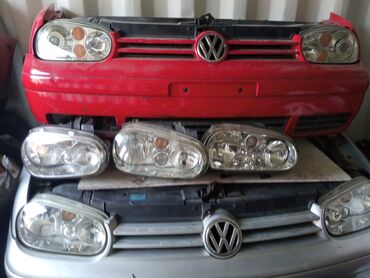 запчасть на шаран: Передний Бампер Volkswagen 2000 г., Б/у, цвет - Серебристый, Оригинал