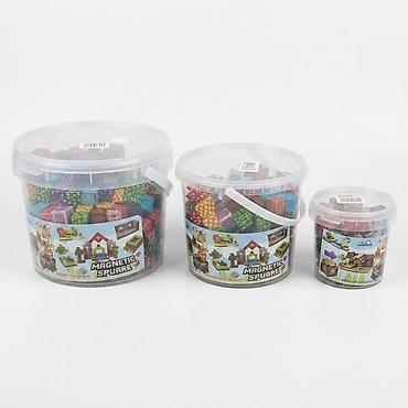 Магнитный конструктор «Magnetic Square» в ведёрках 50 деталей 550 100