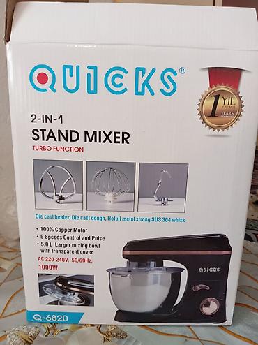 Mikserlər: Təzədi Heç salafan açılmayıb QUICKS Q-6820 Standlı Mikser – 2-si 1 — 3