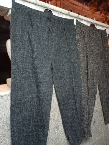 Qadın şalvarları: Qadınlar üçün isti palto parçasından rahat xoşagəlimli cibli beli — 1