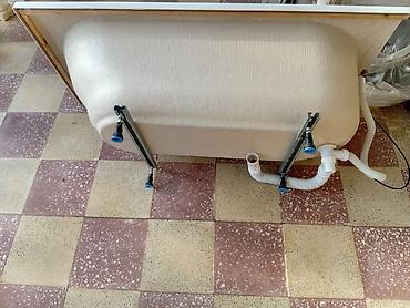 hamam xalçası: Akril vanna – klassik düzbucaqlı korpus, oval daxili kasa. Ölçü — 3