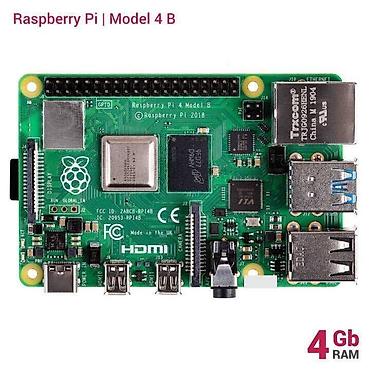 Аксессуары для ПК: Raspberry Pi 4 Model B – 4GB RAM 28nm əsaslı 1.5GHz dörd nüvəli ARM — 1