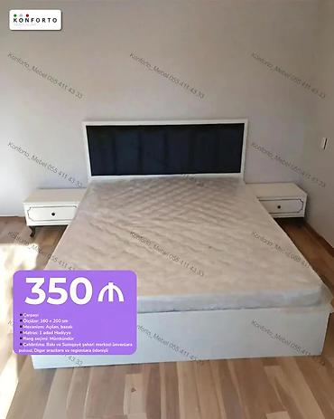 Çarpayı – 160 x 200 sm - Mexanizm: Açılan, bazalı (alt hissədə geniş
