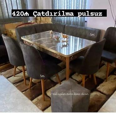 Masa və oturacaq dəstləri: 🇹🇷Türk istehsalı Möhtəşəm ✨✨ Kuxna üçün stol stul dəsti 2 stul 1 — 9