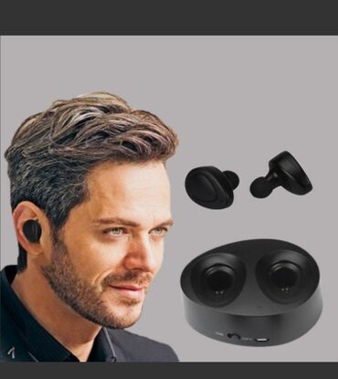 mini speaker: Наушники-жучки Mini Bluetooth Earbuds в черно-белом цвете