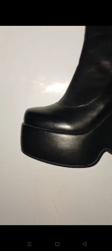 Çəkmələr: Uzunboğaz, Ölçü: 38, rəng - Qara, Yeni — 6