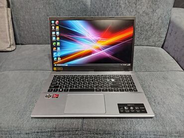 компьютеры офисные: Ноутбук, Acer, 32 ГБ ОЭТ, AMD Ryzen 7, 15.6 ", Жаңы, Жумуш, окуу үчүн, эс тутум NVMe SSD
