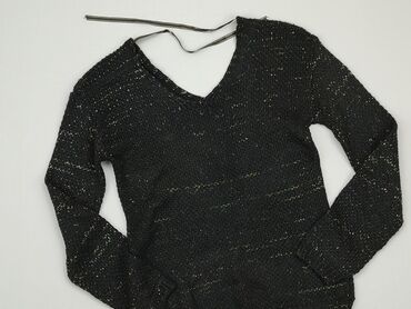 czarne t shirty w serek: Sweter, M, stan - Dobry