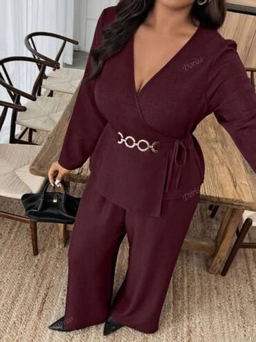 Kompleti: 🌟Damski dvodelni komplet – elegantni blejzer na preklop i široke — 8