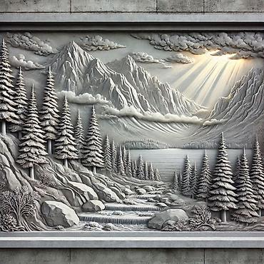 павлин: Декоративные 3D барельефы и панно с подсветкой для интерьеров - — 8
