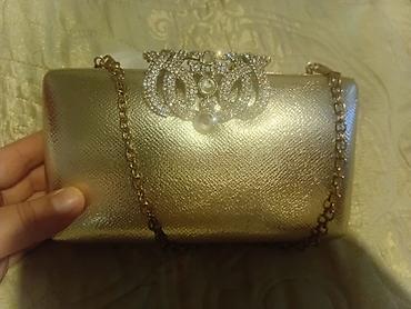 ted baker: Qızılı rəngli zərif clutch çantası - Material: parıltılı teksturalı — 1