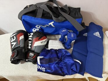 İdman formaları: Kickboks/UFC temalı idman dəsti - Şort: Parlaq mavi-safir rəngdə — 6