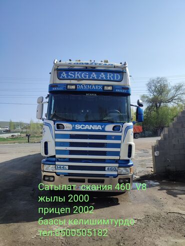 мерседес ош: Тягач, Scania, 2000 г., Тентованный