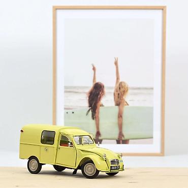 originalne slike: 🚐 Citroën 2CV Fourgonnette AK350 1966 – Pastis Yellow – Norev (1:18) — 1