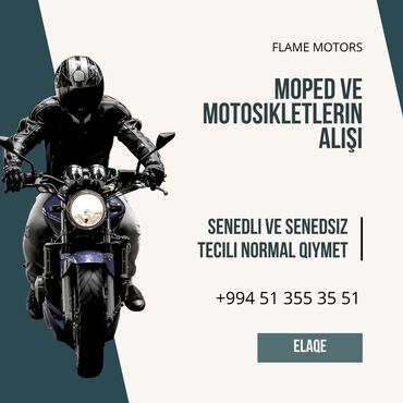 мопеды и мотоциклы: Moped və motosikletlərin alışı – sənədlərlə və ya sənədsiz. İstənilən