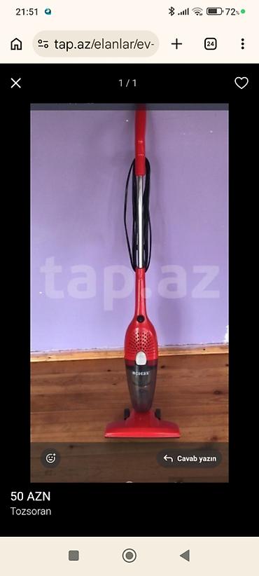 ciska aparatı: Tozsoran – şaquli model - Rəng: qırmızı/qara - Tip: şaquli (dik) — 1