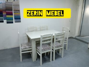 Masa və oturacaq dəstləri: Mətbəx üçün, Yeni, Dördbucaq masa, 4 stul — 5