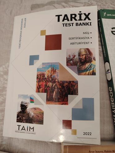 Bu kitab tarix fənni üzrə biliklərinizi yoxlamaq və möhkəmləndirmək