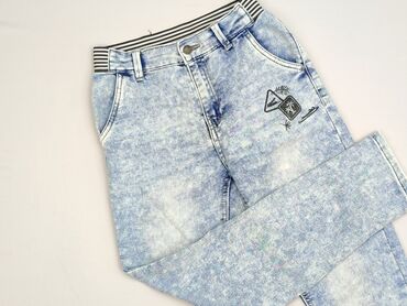 czarne spodnie z wysokim stanem stradivarius: Jeans, Little kids, 9 years, 128/134, condition - Very good
