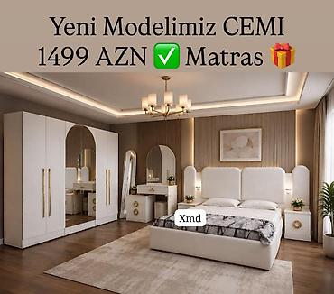 bufiklər: Yataq otağı dəsti – Yeni model Komplekt tərkibi: - Geniş 4 qapılı — 1