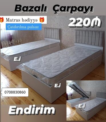 tek neferlik matras: Новый, Односпальная кровать, С подъемным механизмом, С матрасом