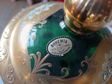meyvə vitrin: Bohemia əl işı şüşə punch/kompot dəsti - Mənşə: Bohemia — 4