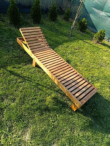 bed: Drvene baštenske ležaljke od čamovog drveta - Materijal: pun čam — 3