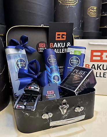 emotion deodorant: Kişilər üçün hədiyyə dəsti – zərif qara çamadan qutuda Dəstənin — 1