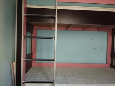 İkimərtəbəli uşaq çarpayıları: Oğlan və qız üçün, Çarpayı, Matras ilə, Siyirməli, MDF — 4