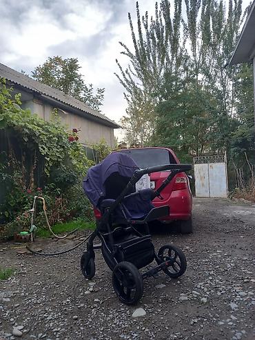 stokke xplory v6: Коляска, цвет - Фиолетовый, Б/у — 1