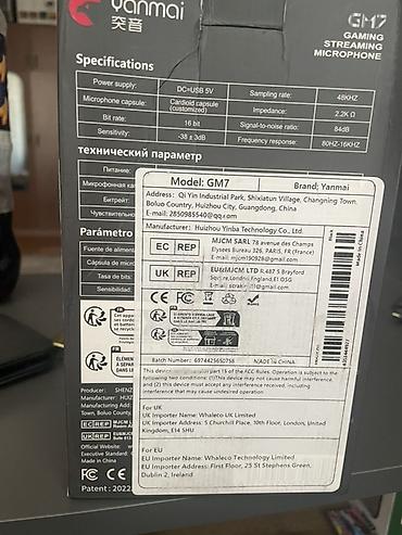 mikrofon almaq: Yanmai GM7 USB Gaming/Streaming Mikrofonu - RGB işıqlandırma: rəngli — 3