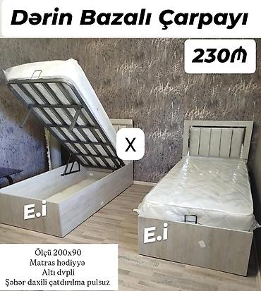 Dərin bazalı tək çarpayı - Ölçü: 200×90 sm - Altı dvpli, dərin lalafo.az -da Dərin bazalı tək çarpayı - Ölçü: 200×90 sm - Altı dvpli, dərin