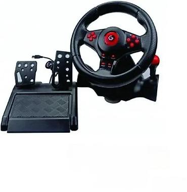 Oprema za video igre: Gembird Vibrationshockforce II – gejmerski volan sa pedalama - Set — 2